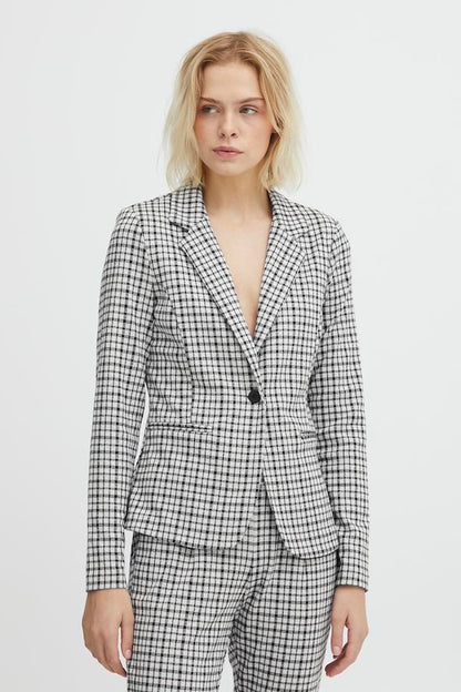 Ichi Kate Small Check Damen Blazer